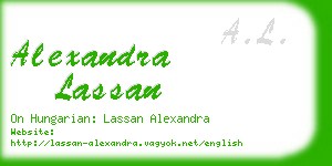 alexandra lassan business card